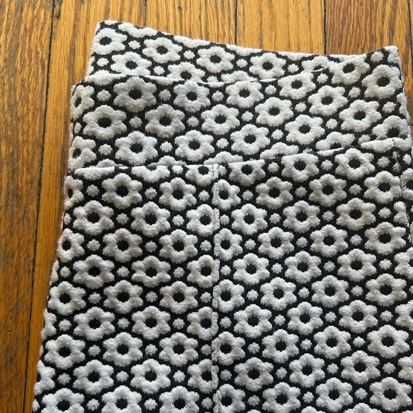 Free People Retro Flower Jacquard Stretch Flare Pants - Picture 3 of 6